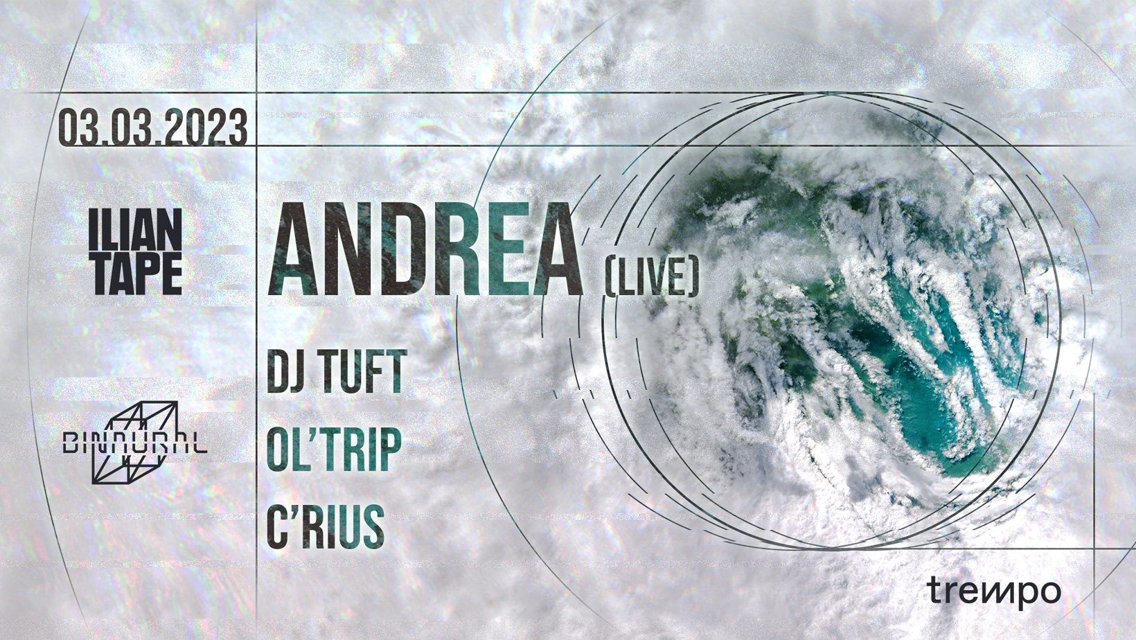 Cyclone : Andrea (live) + DJ TufT + C’Rius + Ol-Trip