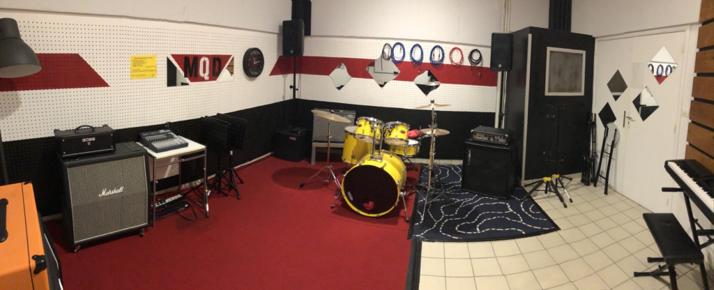 Photos studio répétition Maison de Quartier de Doulon